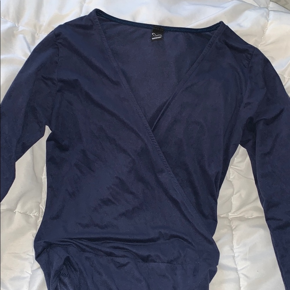 Navy blue body suit